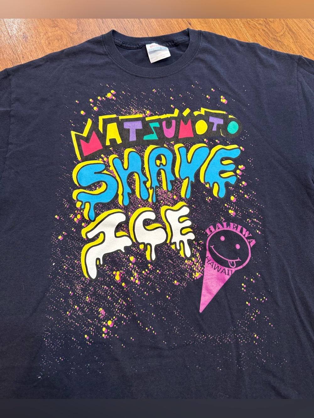 Vintage 90’s Y2K Matsumoto Shave Ice T Shirt Hawaii Art Surf Authentic